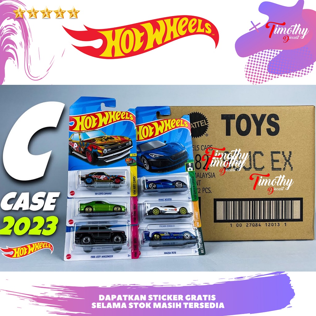 Hot Wheels Grosir Kartonan Box Lote C 2023 Segel SNI Original Distrib