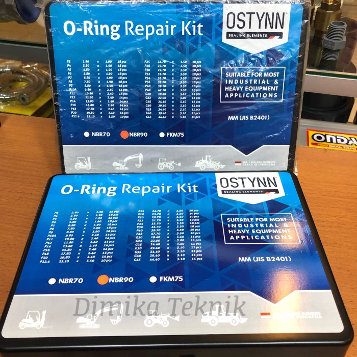 Oring Kit set JIS NBR 90 (Merk Ostynn) - Blue - Biru