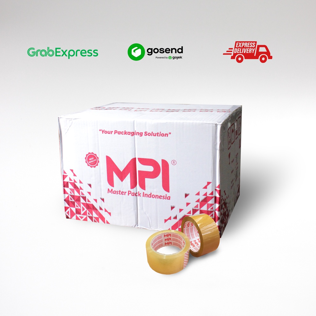 

1 DUS [ 72 PCS ] Lakban Bening - Lakban Coklat Super Rekat 45 mm x 60 Yard / Lakban Untuk Packing - Master Pack Indonesia Bogor