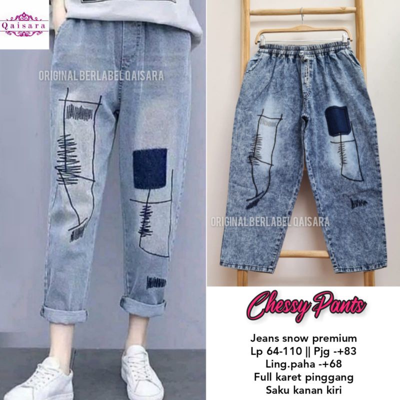 CELANA WANITA TERLARIS PANT CHESSY PANTS (CELANA BAGGY JEANS BORDIR) QAISARA