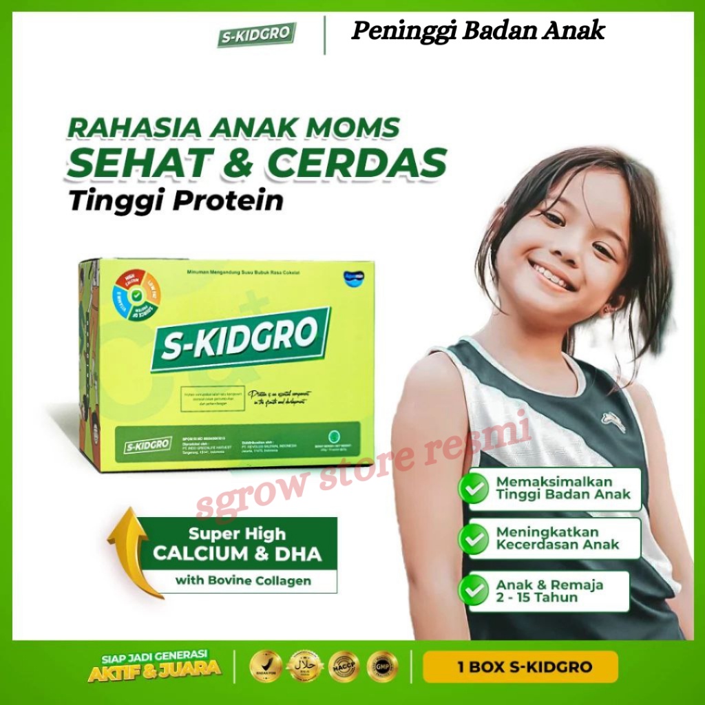 S-KIDGRO Peninggi Badan Terbaik Untuk Anak Usia 2 -15 Tahun