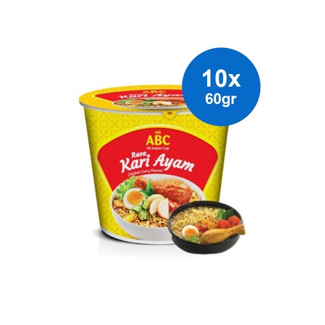 

ABC Cup Mie Instan Kari Ayam 60 gr x 10