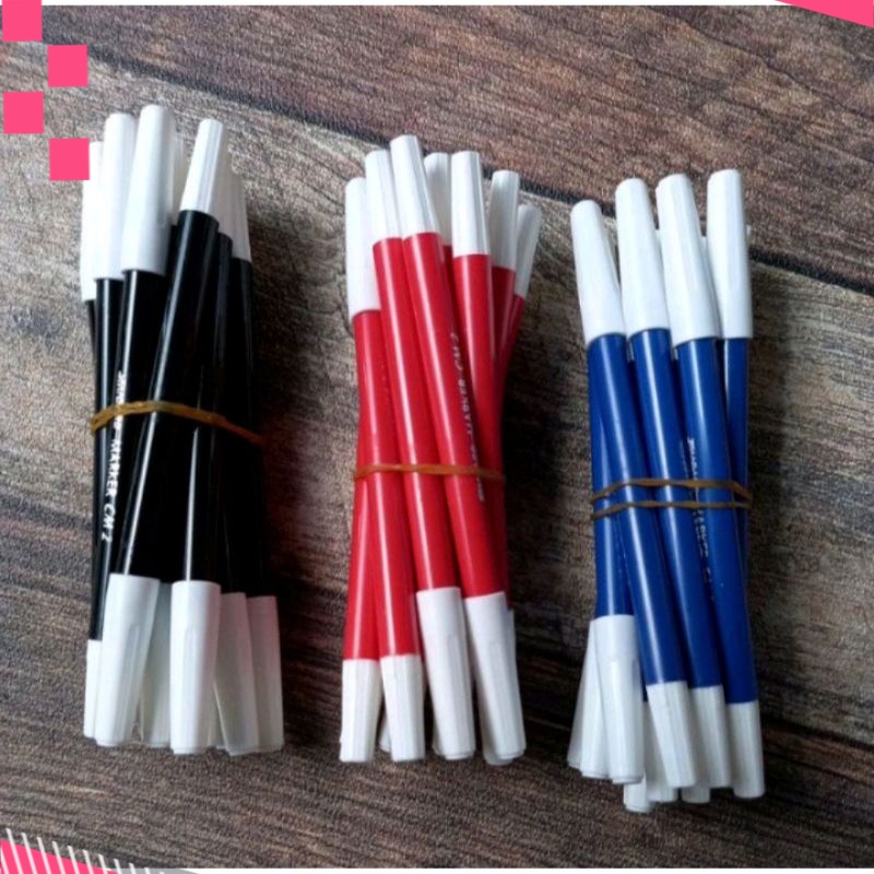

(12pcs) Spidol Safari CM2 warna Hitam Merah Biru murah / spidol kecil warna murah MURAH GROSIR ATK BUKU BOLPEN