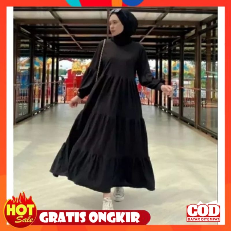 KAIN ADEM HALUS TEBAL / dres rayon rempel 3 premium / gamis rempel 3 / dres terlaris / gamis susun j