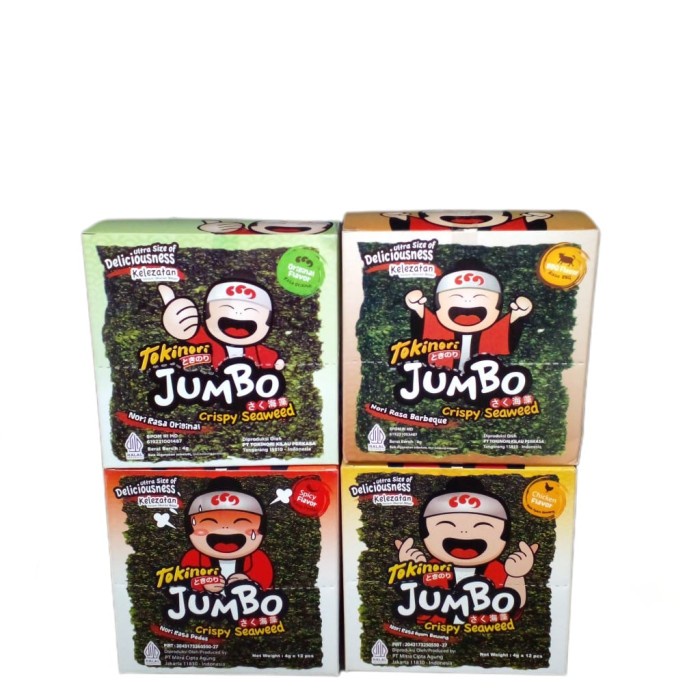 

Tokinori Jumbo BOX Crsipy Seaweed - Netto 4gr X 12 bks