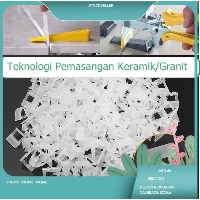 Clip Tile Nat Spacer Leveling / Alat Perata Keramik Granit 2 Mm