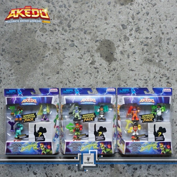 Akedo Powerstorm Warrior Collector Pack isi 4 Figure Fighting