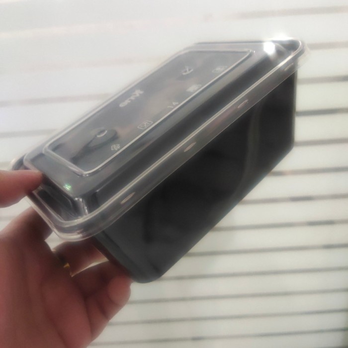 Thinwall Envi Black 1000ml Rect  1000 ml  hitam isi 25 set