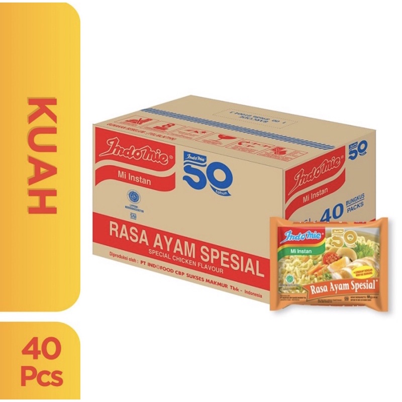 

SUNSKINSHOP INDOMIE RASA AYAM SPECIAL 1 DUS ISI 40 pcs