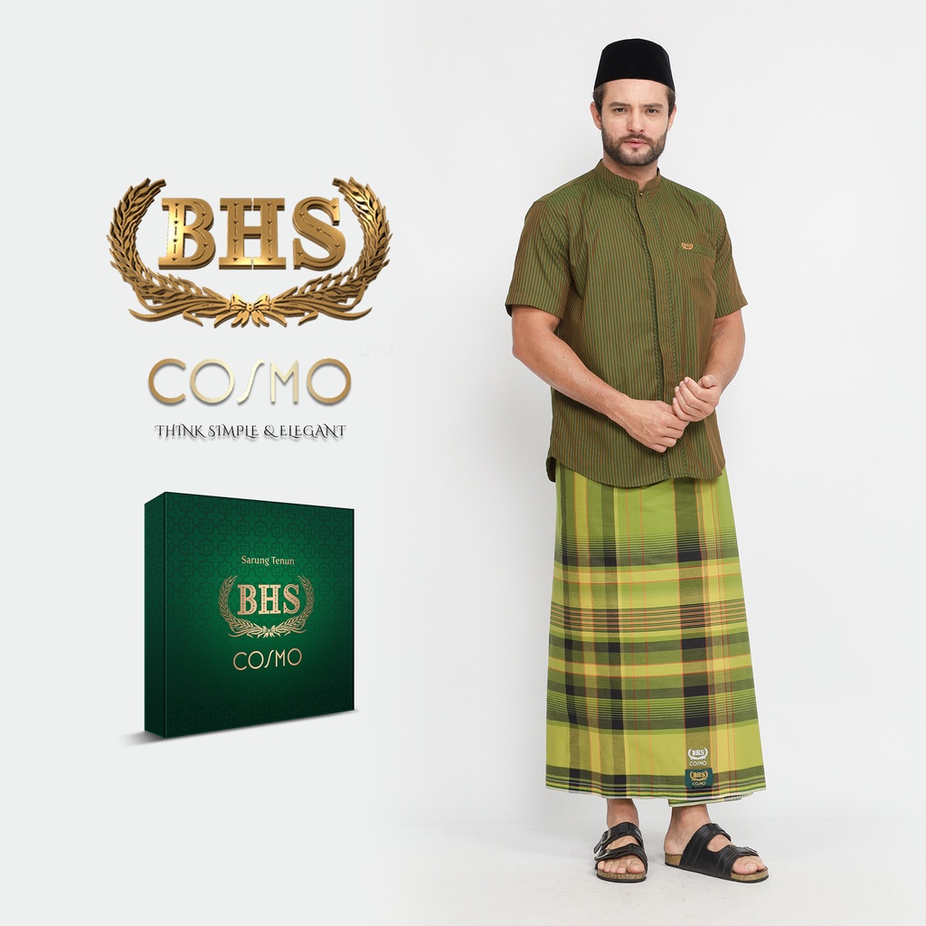 Sarung BHS Cosmo Istanbul Warna Hijau Hitam