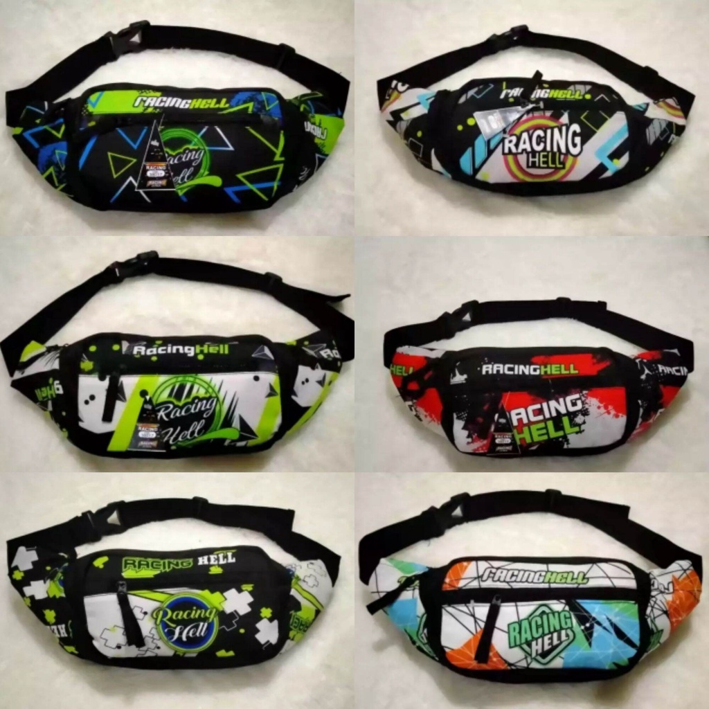 racing hell /tas waistbag racinghell / tas slempang pria / tas keren / tas racing hell/tas waistbag