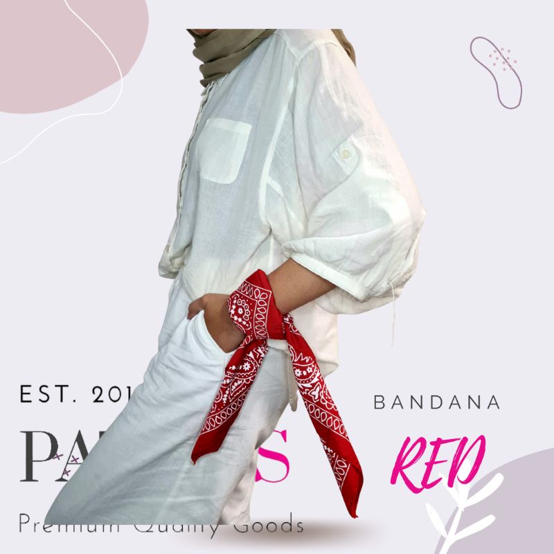 IML39 Pathos - Slayer Bandana Scraf Motif Paisley Pattern Retro Hitam