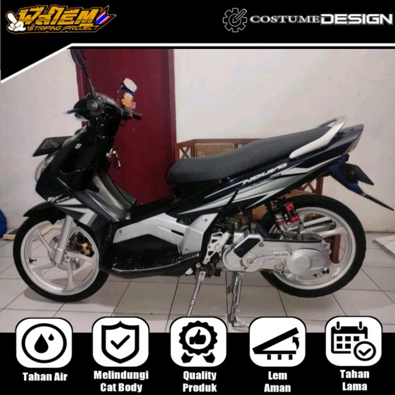 STRIPING NOUVO Z MX HITAM MODEL RC