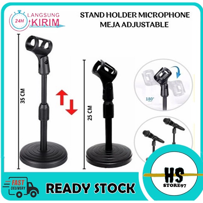 Holder Stand Mic Microphone HD-26,Bisa Panjang HOLDER HD-26