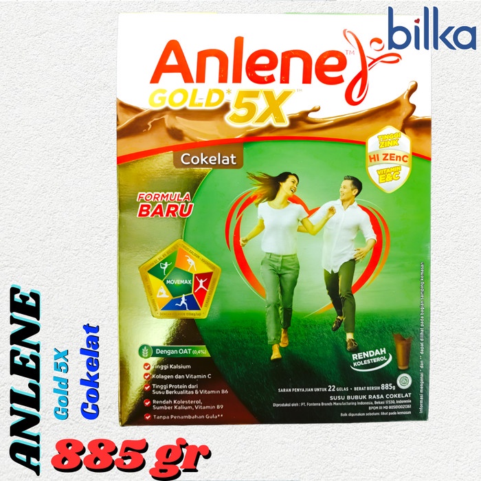 

ANLENE Gold 5X Cokelat 885gr