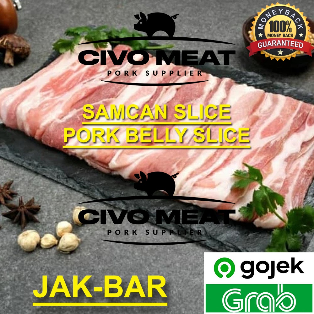 

COD Pork Belly Slice / Samcan Slice Tipis / Shabu2 / Sukiyaki 500gr
