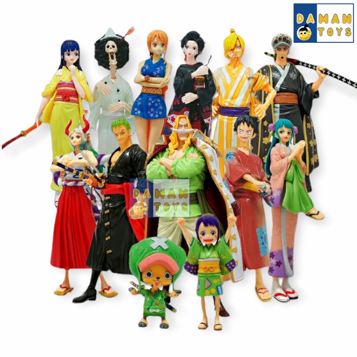MURAH-  action figure one piece zoro lady wano kuni edward hiyori patung anime - Zoro- 1.2.23