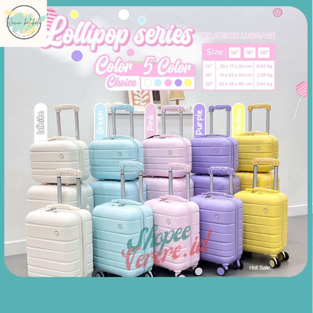 Tas travel Terbaru / Joshee Koper Original LOLLIPOP Series Koper Cabin 16 Inch 20 Inch Koper Travel 