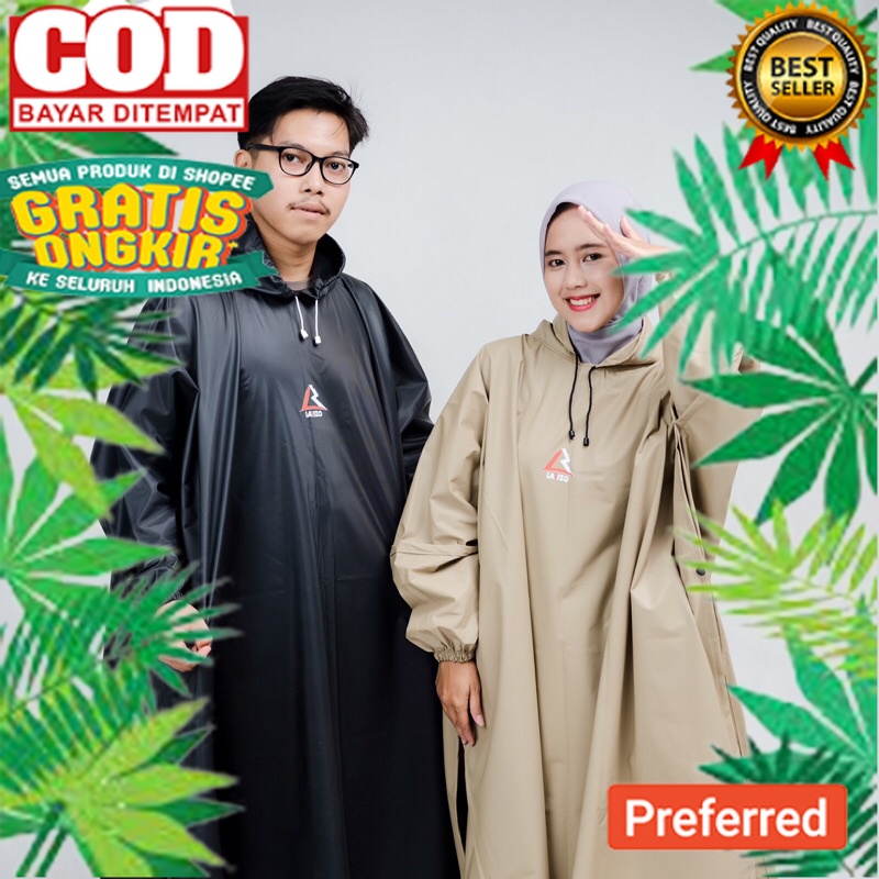 JAS HUJAN PONCO/KELELAWAR BY LARIZO pria wanita ANTI REMBES TEBAL jas hujan murah jumbo jas hujan ex