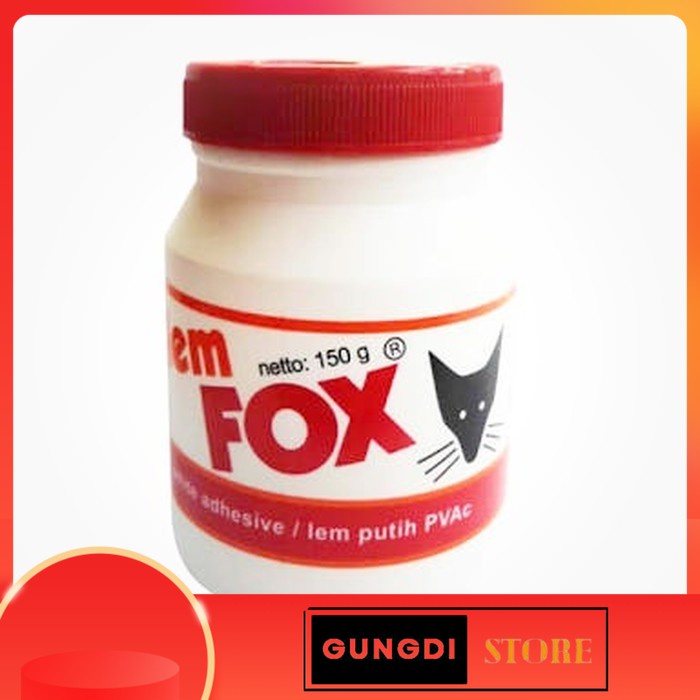 

LEM FOX 150 GRAM LEM PUTIH PVAC BAHAN UNTUK SLIME MURAH