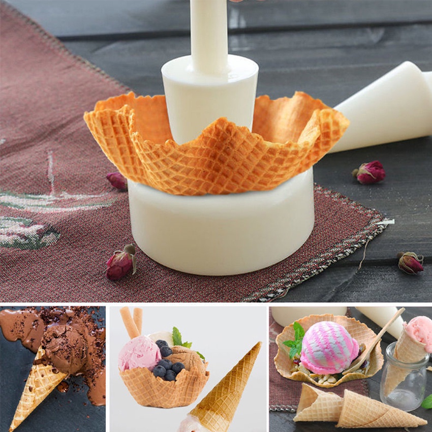 3Pcs/Set Cetakan Cone Ice Cream Waffle Cone Maker / cetakan es krim cone