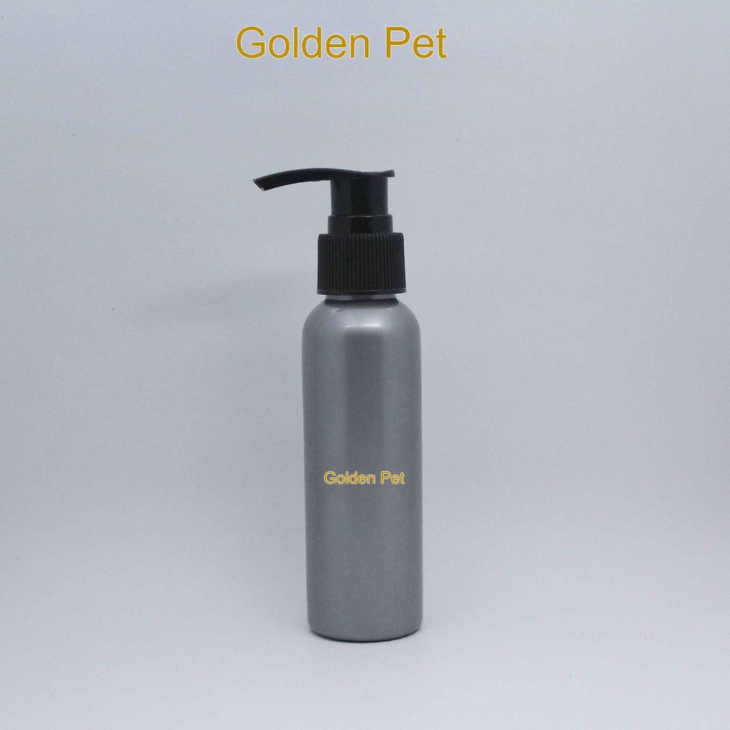 Botol 100 ml BR Silver Pump Lotion Plastik Standart / Botol Plastik / Botol Kosmetik Br / Botol Loti