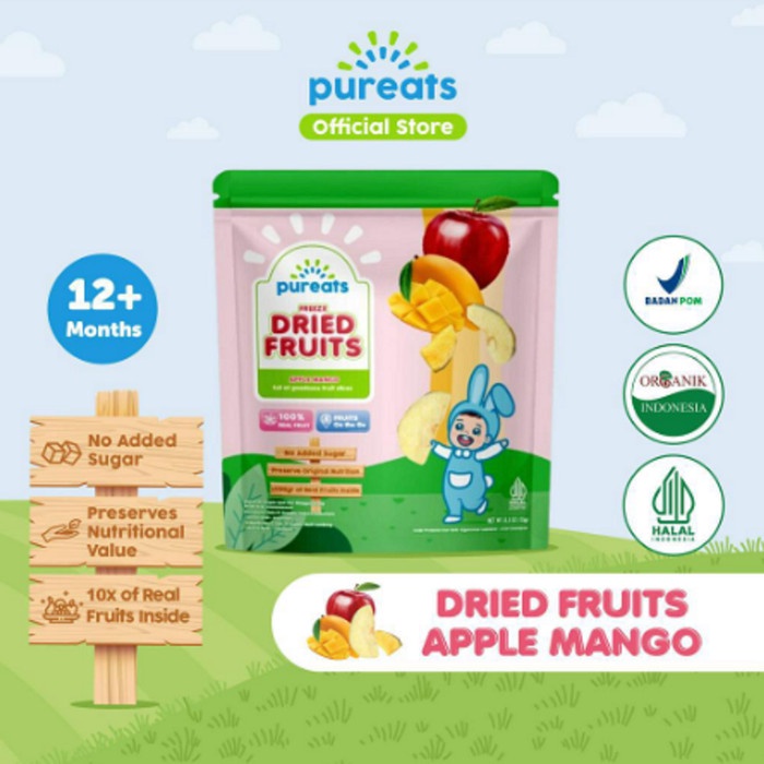 

Pureats Freeze Dried Fruit Apple & Manggo 132755 - Cemilan Buah Kering