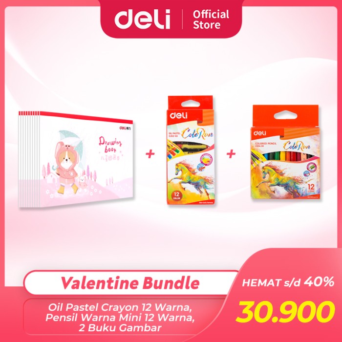 

Deli Bundle Edisi Valentine / Oil Pastel, Pensil Warna / VAL2022-2