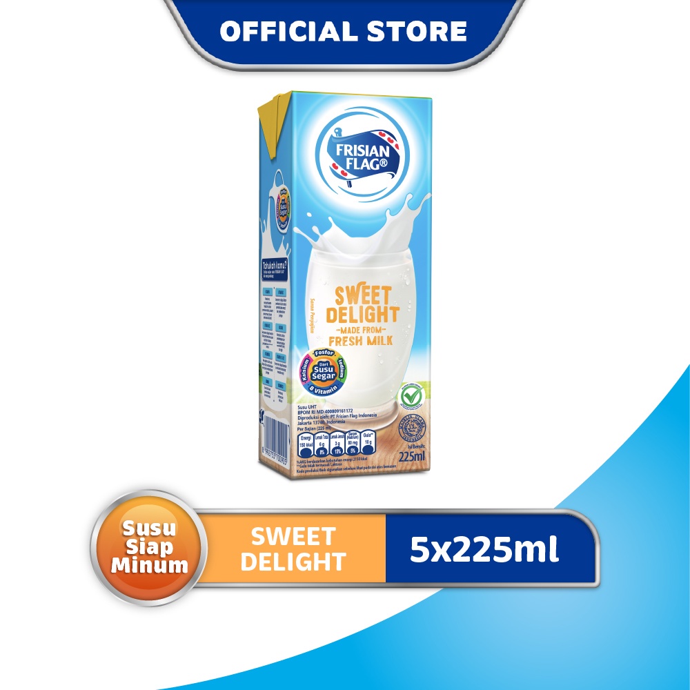 

Frisian Flag Susu UHT Sweet Delight 225ml x 5
