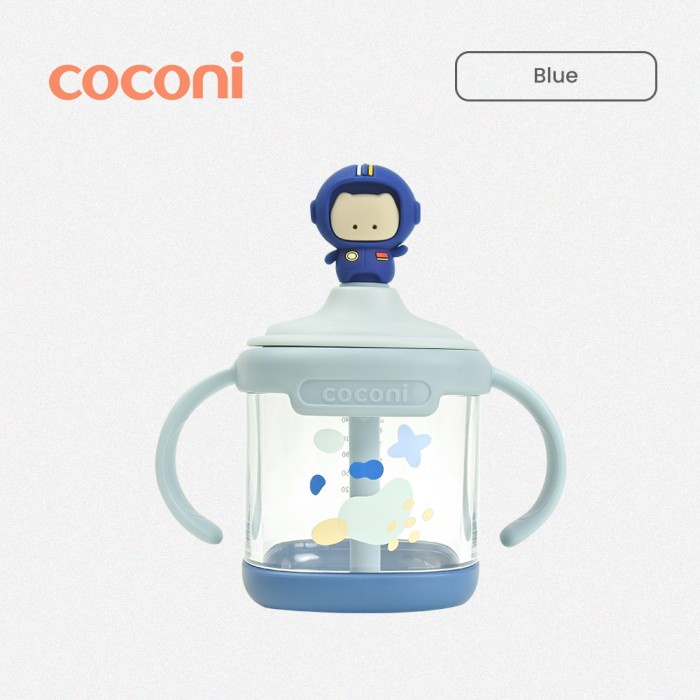 COCONI Sip' n Grow Tumbler 260ml | Sippy Cup | Gelas Susu Anak Sedotan - BLUE MIST