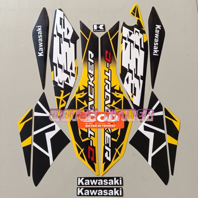 Striping Decal Polet Sticker motor kawasaki D-Tracker dtracker 2019 2020 se kuning list body standar