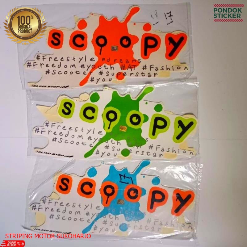 (ORI) Striping Sticker Honda Scoopy Playful 2017 2018 kualitas original