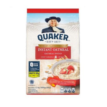 

BEST SELLER- QUAKER MERAH 1.2 KG Instant Oatmeal [ No. 1 Oats Brands ]