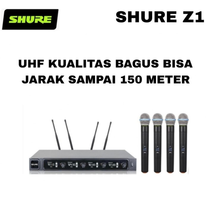 DISTRIBUTOR MIC/MICROPHONE UHF ISI 4 MIC WIRELESS Z1 150 METER