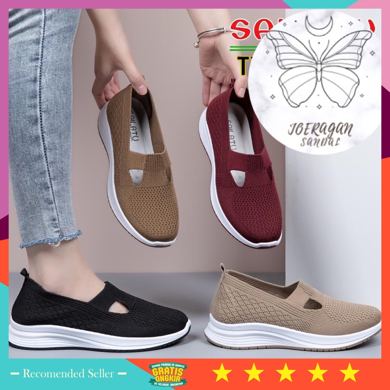 Sepatu Murah Import Premium FAshion Keren Style Kekinian / Sepatu Perempuan Wanita Dewasa Rajut Impo