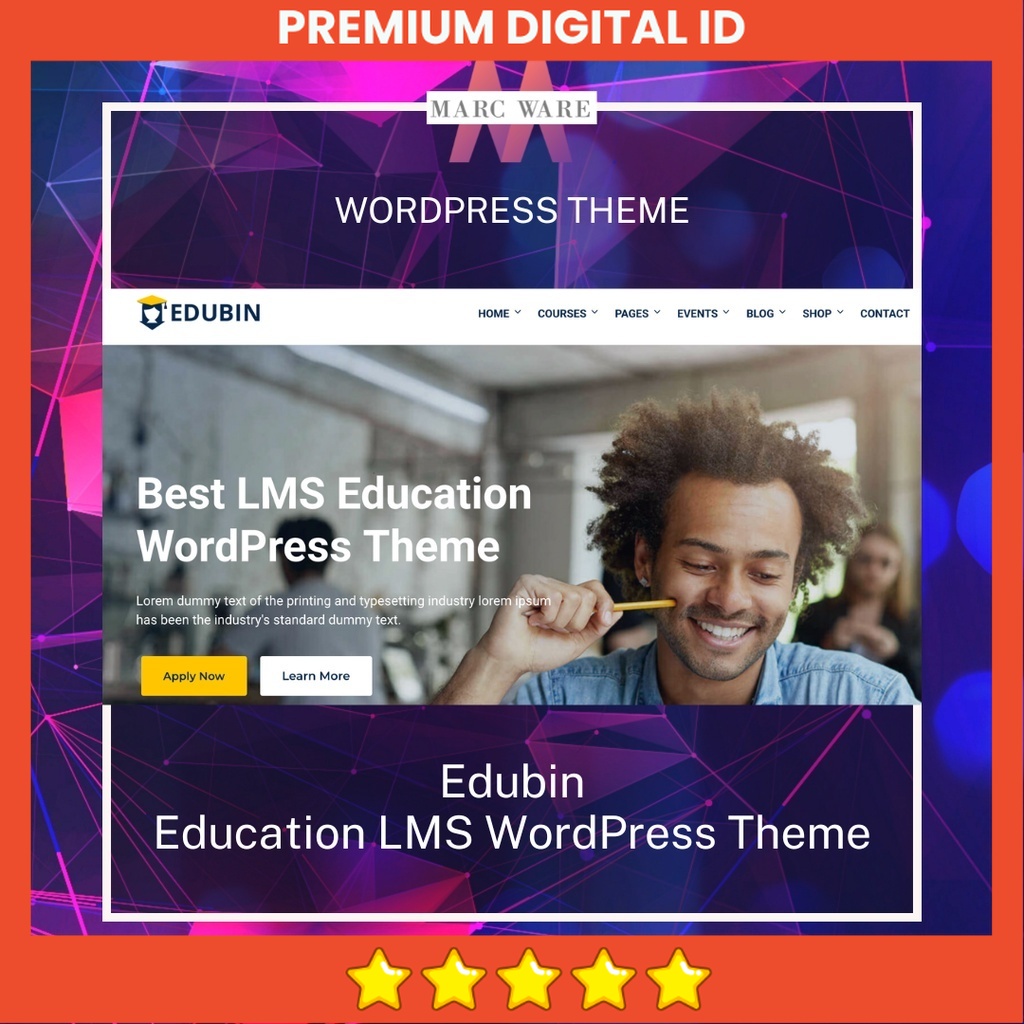 Edubin - Education LMS Wordpress Theme Theme Termurah Original 100%