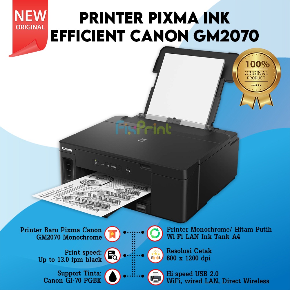 Printer Canon PIXMA GM2070 Printer Efficient Ink Wireless