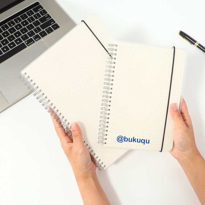 

Notebook Spiral DOT/GRID B5 by Bukuqu - Cream Paper, Dotted