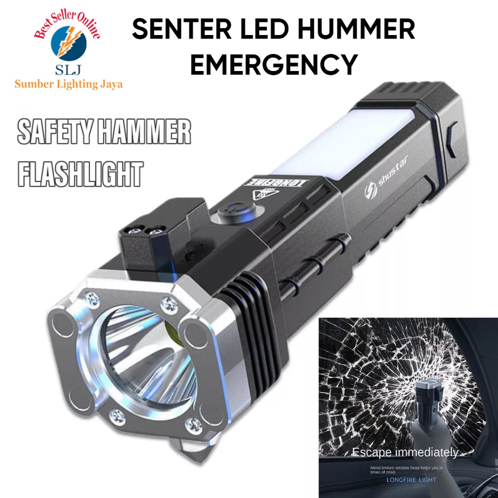 SENTER LED MULTIFUNGSI HUMMER EMERGENCY PLUS 4 MAGNET / SENTER CAS USB