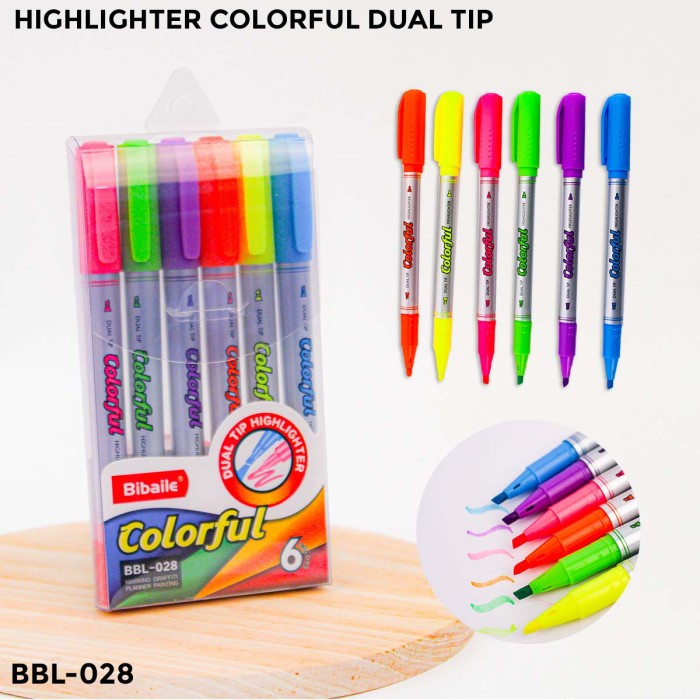 

Highlighter Penanda Stabilo Berwarna Pastel 6 Warna