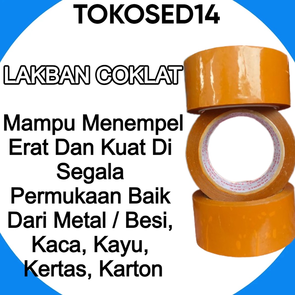 

Lakban isolasi paking coklat 90 nawa tape