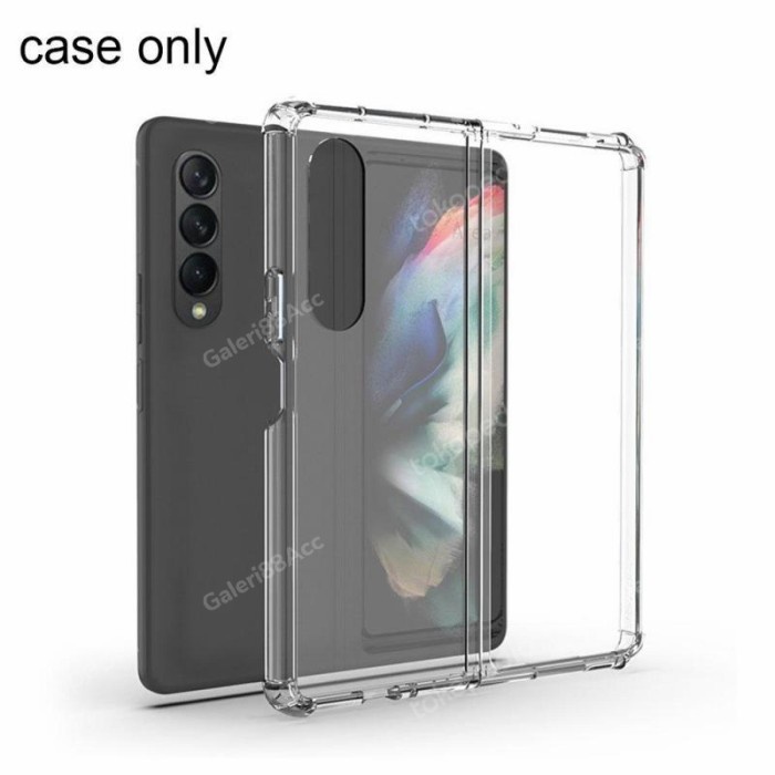 Soft Case Samsung Z Fold 3 5G Fold3 Clear Transparant Case Silicone Cover Casing