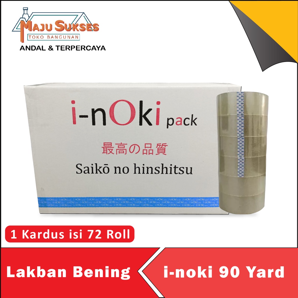 

Lakban Bening Star Tape/I-NOKI 2 Inch 48 mm 90 Yard 75 Meter FULL PER DUS