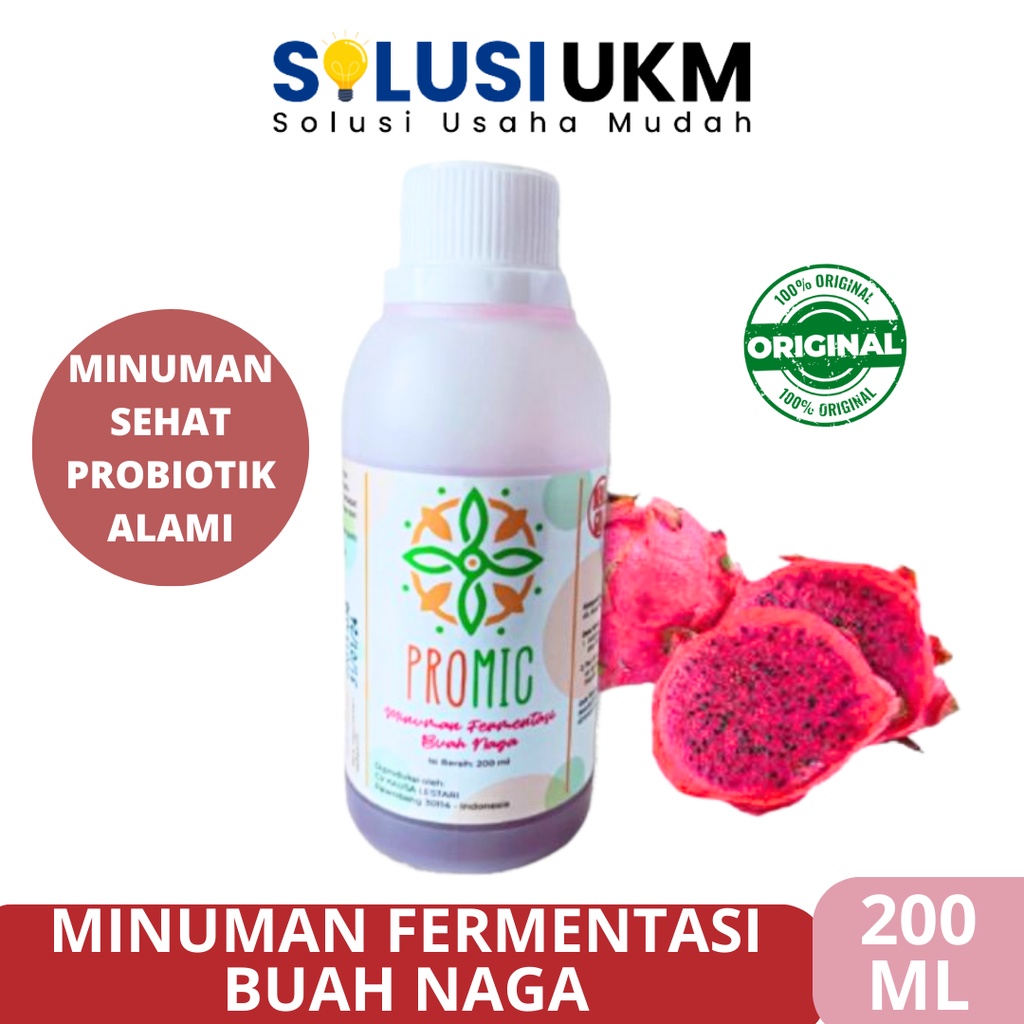 

PROMIC Minuman Probiotik Rasa Baru Buah Naga Berkualitas isi 200ml Minuman Kesehatan Juice Buah Promic Probiotik Microba + Enzim Buah Naga