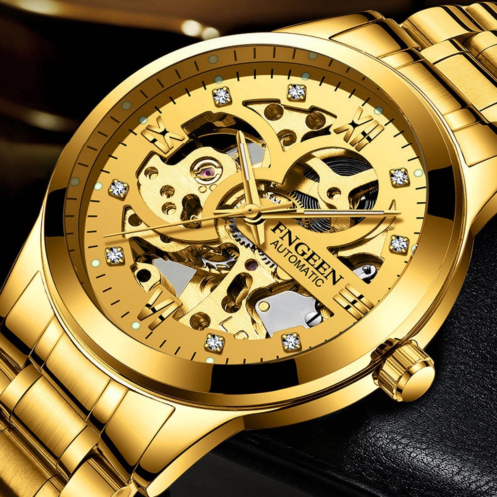 Jam Mechanic Pria FNGEEN BINBOND otomatis tahan air millenial watch matic