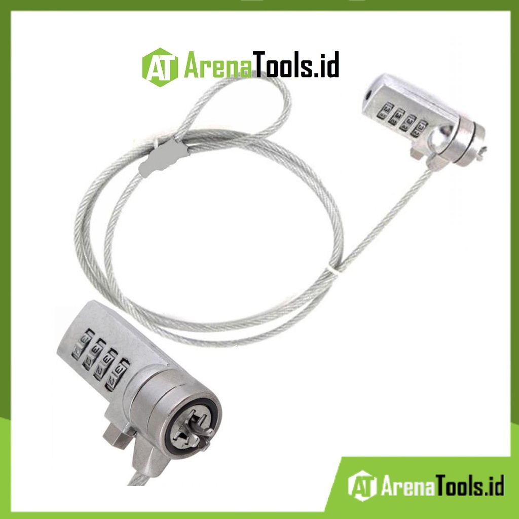 Kunci Gembok Pengaman Laptop Menggunakan Kode Angka (Rantai)