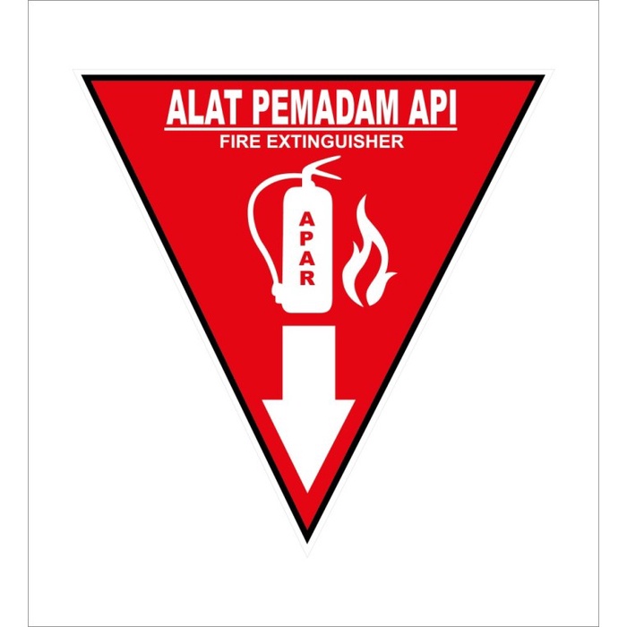 

SIGN STIKER SAFETY RAMBU K3 APAR Label Sticker Segitiga Uk. 30 x 30 CM