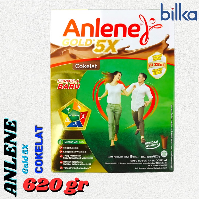 

ANLENE Gold 5X Cokelat 620gr