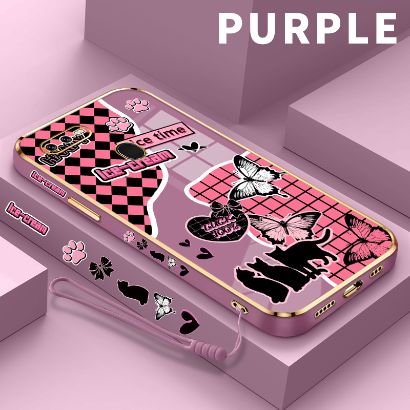 Golden Chromic Plating Case hp For Oppo F9 Pro F5 Youth F7 F23 hardcase For Oppo F21 F21s Pro 4G 5G 