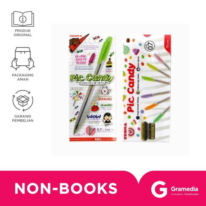 

Gramedia Jambi - ZEBRA PIC CANDY SEMI GEL 0.7 ( 6 COLOURS CAP) SET 12